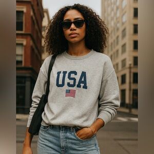 USA Crew Neck Sweater